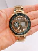 Citizen Eco-Drive Gold Tone Black Bezel Watch