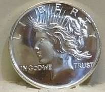 1 Oz Silver PRF Round - Peace  GEM