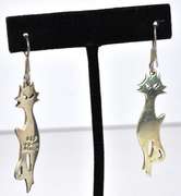 Sterling Silver Cat Earrings