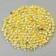 Fantastic 3.04ct diamond cut yellow Sapphire set