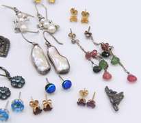 Group Lot of Vintage Sterling Silver Earrings