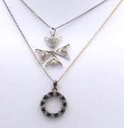 Lot of 2 Sterling Silver Necklaces