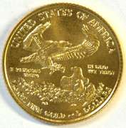 Pristine-perfect Super Gem BU 2016 $5 American Gold Eagle coin