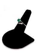 Very Rare Platinum Diamond and Emerald Ring