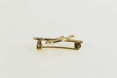 18K Yellow Gold Horse Shoe Whip Riding Crop Equestrian Pin/Brooch