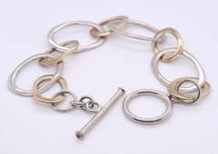 Vintage Sterling Silver oval Link Bracelet