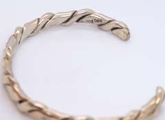 Vintage Sterling Silver Signed Cuff Bangle