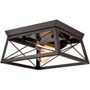 2 Heads Square Lamp Shade Chandelier Ceiling