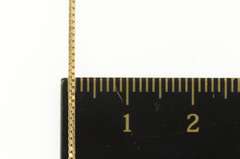 14K Yellow Gold 0.9mm Box Square Classic Simple Chain Necklace