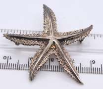 Vintage Sterling Silver Starfish Pin Brooch