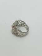 GORGEOUS BIG VINTAGE TWO TONE RING