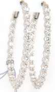 Eyecatching White Gold Diamond Shared Prong Inside Out Hoop Earrings