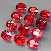Lovely 4.15ct imperial red Songean Sapphire set