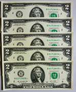 (5) Superb Crisp 2013 $2 Star Replacement Notes New York-Consecutive!
