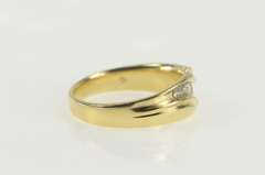 14K Yellow Gold 0.56 Ctw Diamond Wavy Men's Wedding Band Ring