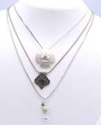 Group Lot of 3 Vintage 925 Sterling Silver Necklaces