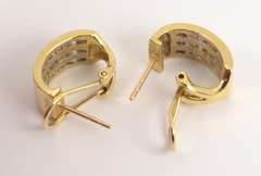 Easy to Wear Omega Back Diamond Earrings