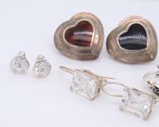 Vintage 925 Sterling Silver Lot of Earrings