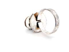 Petite Tiger's Eye in Rope Design Tibetan Silver Ring