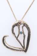 Vintage Sterling Silver Heart Shaped on Chain