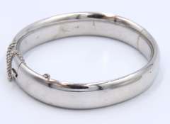 925 Sterling Silver Lot of 2 Floral Design Bangles