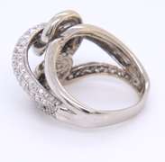 Majestic 18kt White Gold Pave Diamond Knot Ring