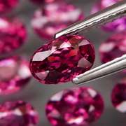 Ravishing 10.43ct violet pink Rhodolite Garnet set