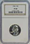 Superb near perfect 1956 Proof Washington Quarter. NGC PF68