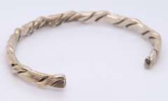 Vintage Sterling Silver Signed Cuff Bangle