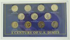 A Century of US Dimes lot of (11) Coin