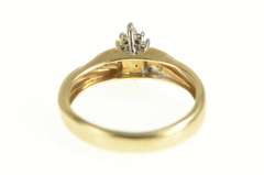 14K Yellow Gold Marquise Diamond Cluster Promise Ring