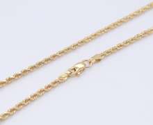 Simple Yellow Gold Rope Chain Necklace