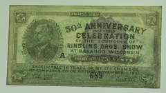 1933 50th Anniversary Baraboo Wisconsin Ringling Bros. Fine