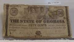 1863 GA Confed Fract Curr circ 50 cent