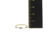 14K White Gold Vintage NOS 1950's Plain Simple Grooved Band Ring