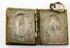 Vintage 4 Part Catholic Religious Book Locket Pendant