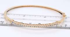 Dazzling Yellow Gold Champagne Bezel Set Diamond Bangle