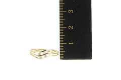 10K Yellow Gold Six Stone Classic Wavy Diamond Statement Ring