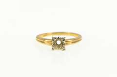 14K Yellow Gold Vintage NOS 1950's Engagement 3.9mm Setting Ring
