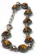 Sterling Silver Tiger's Eye Bracelet