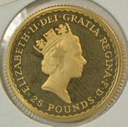 Superb Ultra Gem Cameo Proof British 25 Pounds Gold Piece