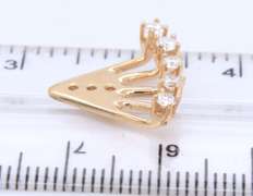 Dazzling Yellow Gold Diamond Spray Earring Jackets