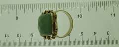 Sterling Silver Large Rough Emerald Ring