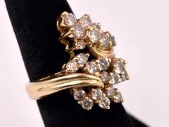 Fantastic Freestyle Diamond Ring in 14K Yellow Gold