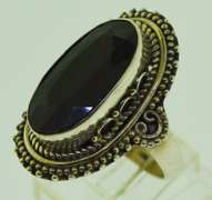 Vintage Sterling Silver Raw Ruby Ring