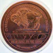 1 oz Fine .999 Copper Coin