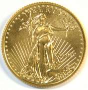 Pristine-perfect Super Gem BU 2017 $1 American Gold Eagle coin