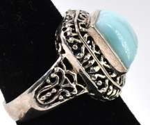 Sterling Silver Ring With A Blue Stone