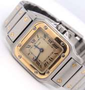 Cartier Santos Galbee Quartz 2 Tone Watch