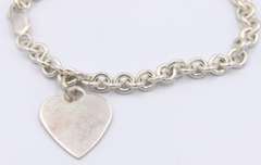 25 Sterling Silver Heart Shaped Charm Bracelet